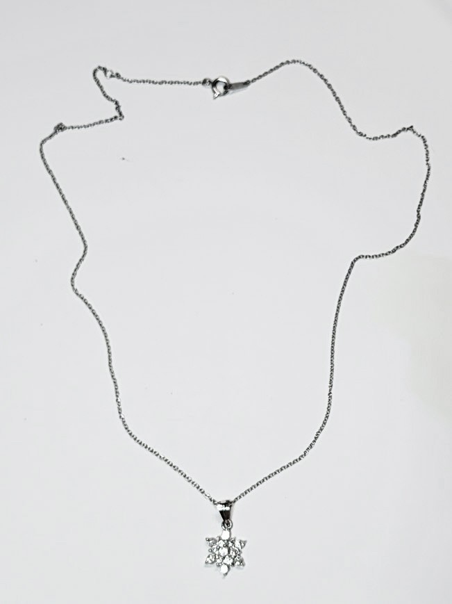 PLATINUM 0.50CT DIAMOND NECKLACE PENDANT 16″ adjustable