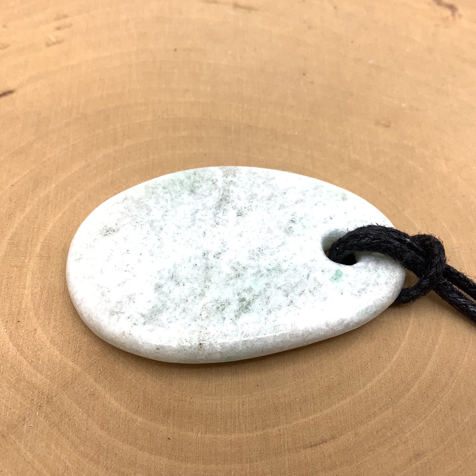Burma Maw Sit Sit Pebble Pendant White Green Albite Jadeite Gem Myanmar #8