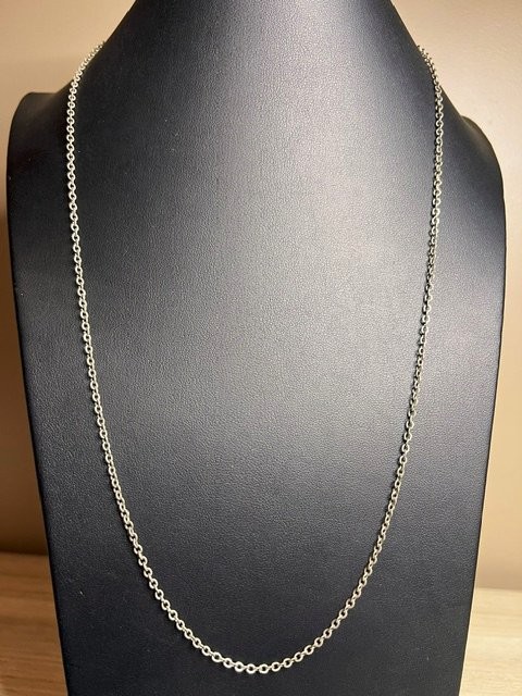 B6564 Sterling Silver 925 Rolo Chain Necklace 26″ Oval Link 6.1g