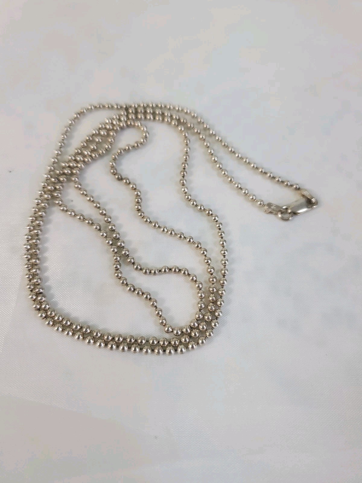 Sterling Bead Chain 30″ long 12.0 grams Lobster clasp