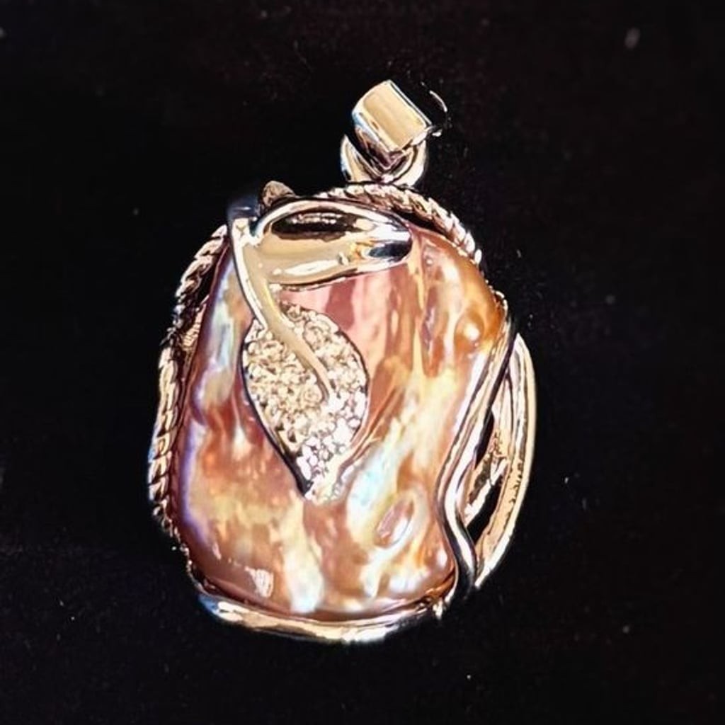 3 for $20 Sterling Silver Pink Pearl Pendant cage