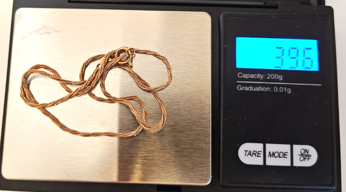 14K 585 Yellow Gold Chain 15 Inch Necklace 3.96 Grams – Signed & Stamped