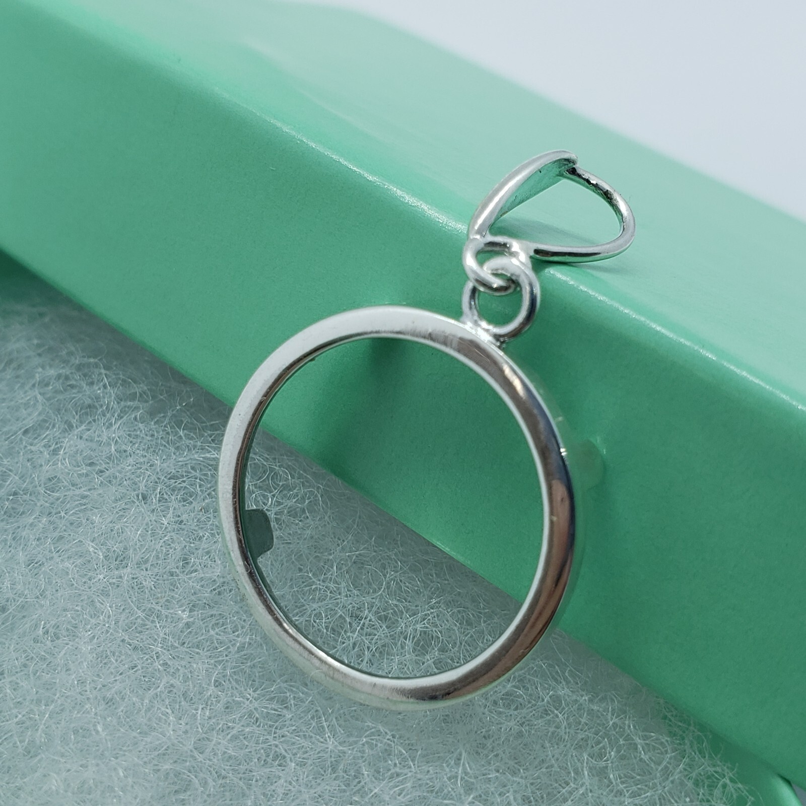 Sterling Silver Dime Bezel 18 mm Coins Prong Back Square Edge 10 Cent No Coin