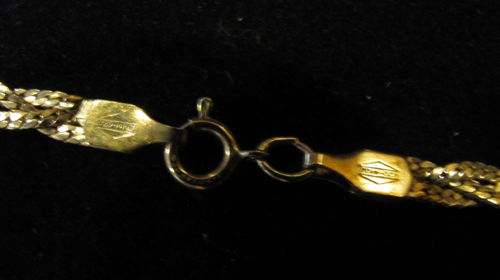 STUNNING! VTG 14K Yellow Gold Filled Diamond Cut Braided Chain Necklace 18”