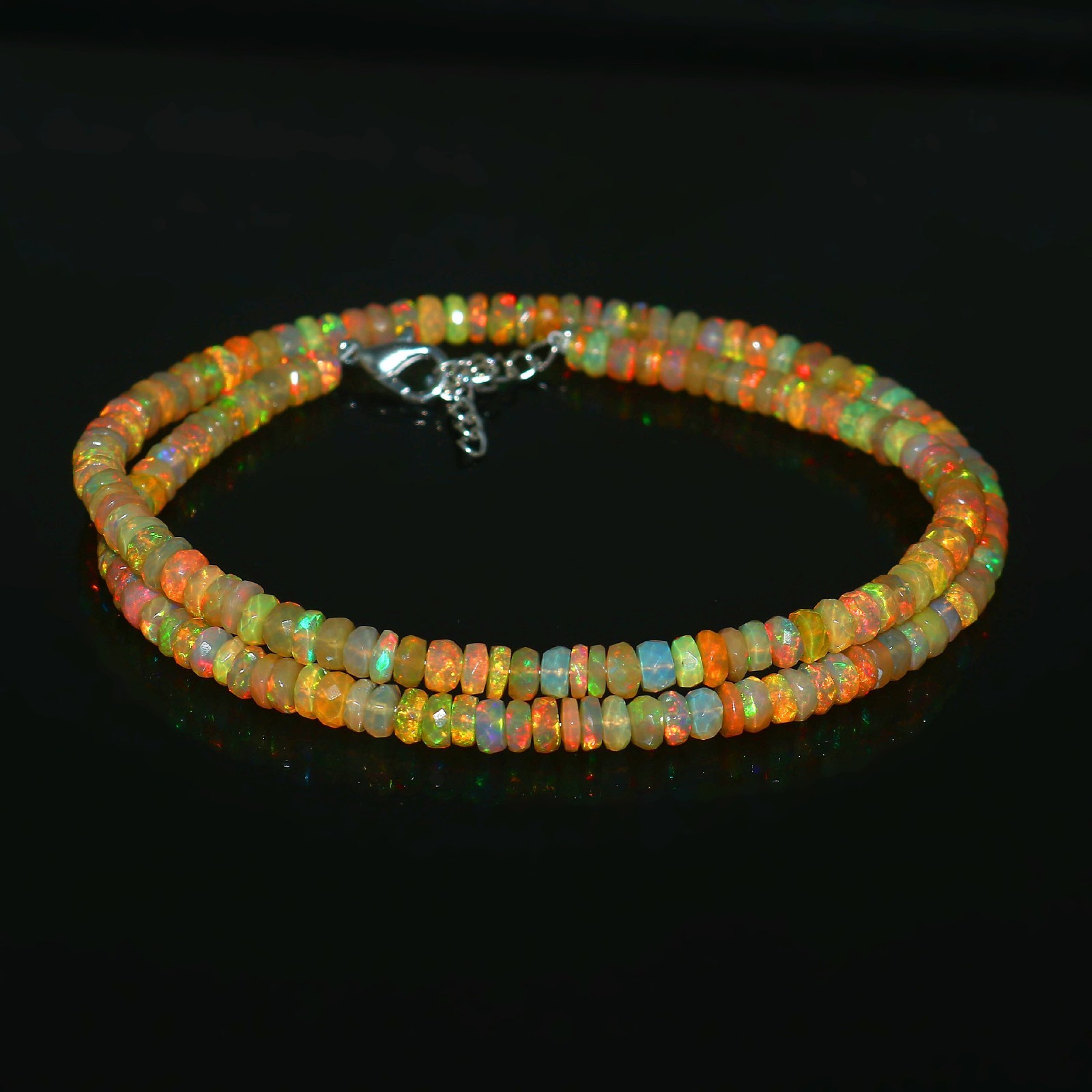 Natural Opal Beads Rondelle Opal beads Yellow Color Opal Jewelry Birthday Gift