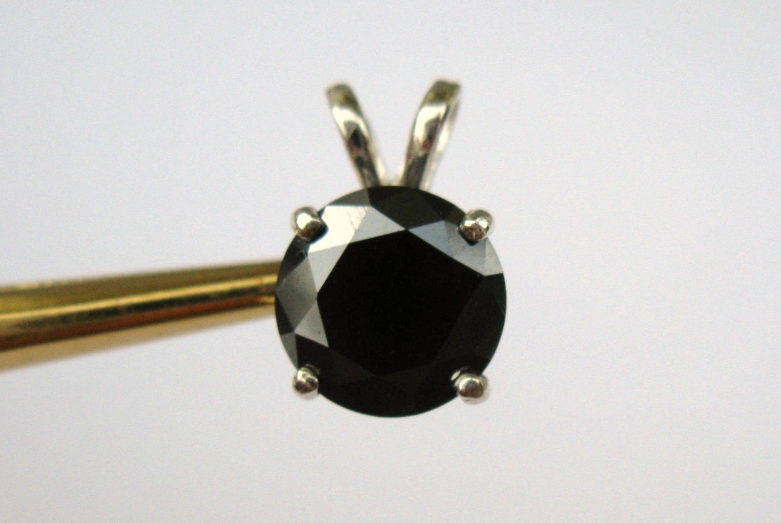 2.35ct REAL BLACK DIAMOND NECKLACE,CERTIFICATE, FREE DIAMOND TESTER, EYE CLEAN