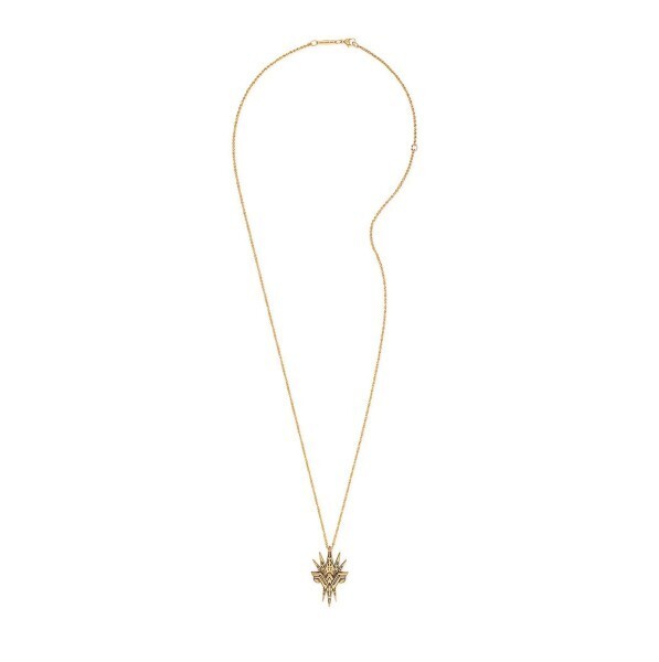 Alex and Ani Necklace Wonder Woman 14K Gold/Sterling Silver Spike Pendant $158