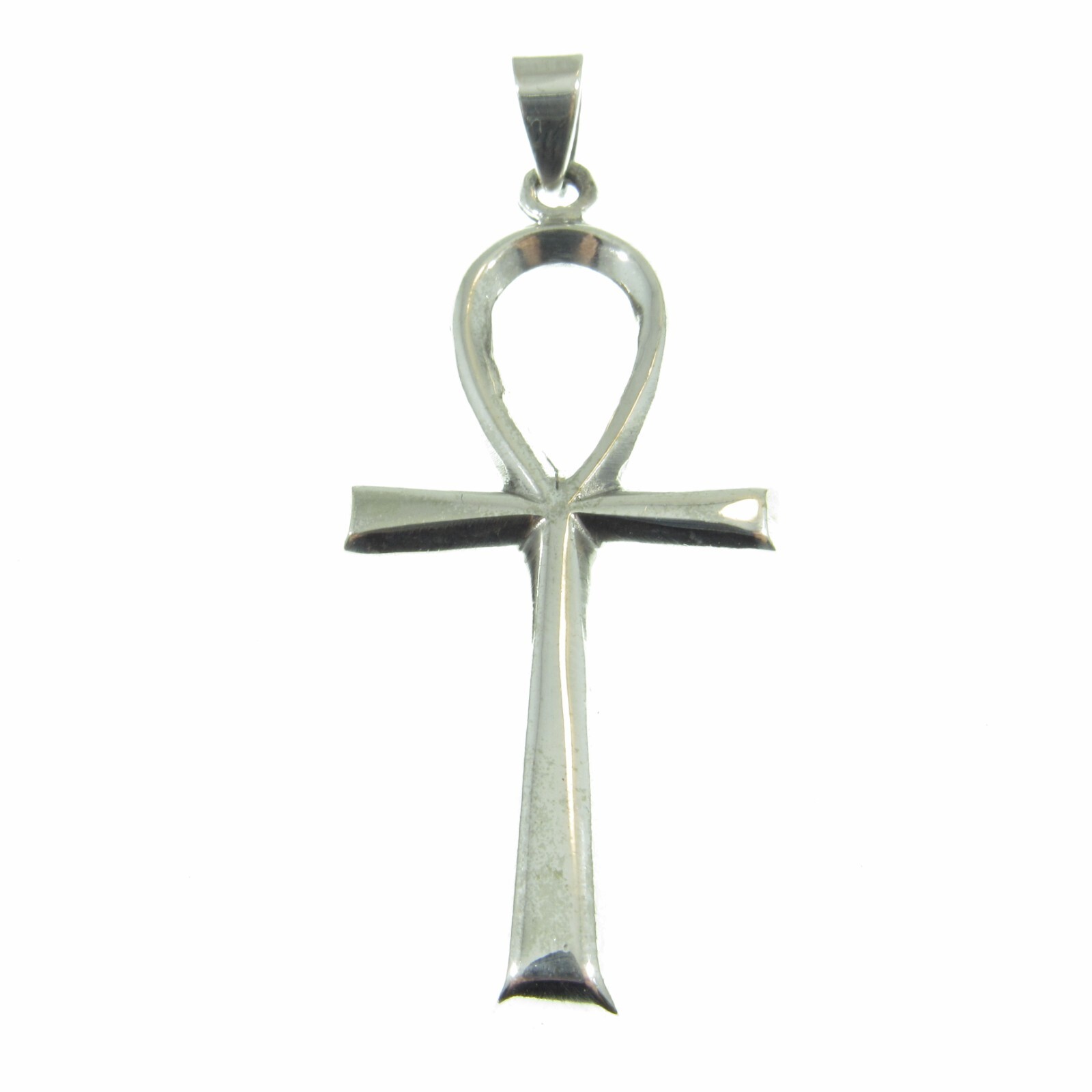 Large Solid 925 Sterling Silver Egyptian ANKH Cross Pendant, Key of Life