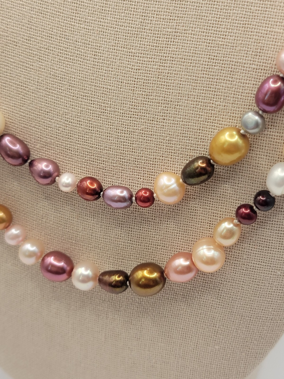 Honora Pearl Necklace 62″ Multi-Colored No Metal Hand Knotted