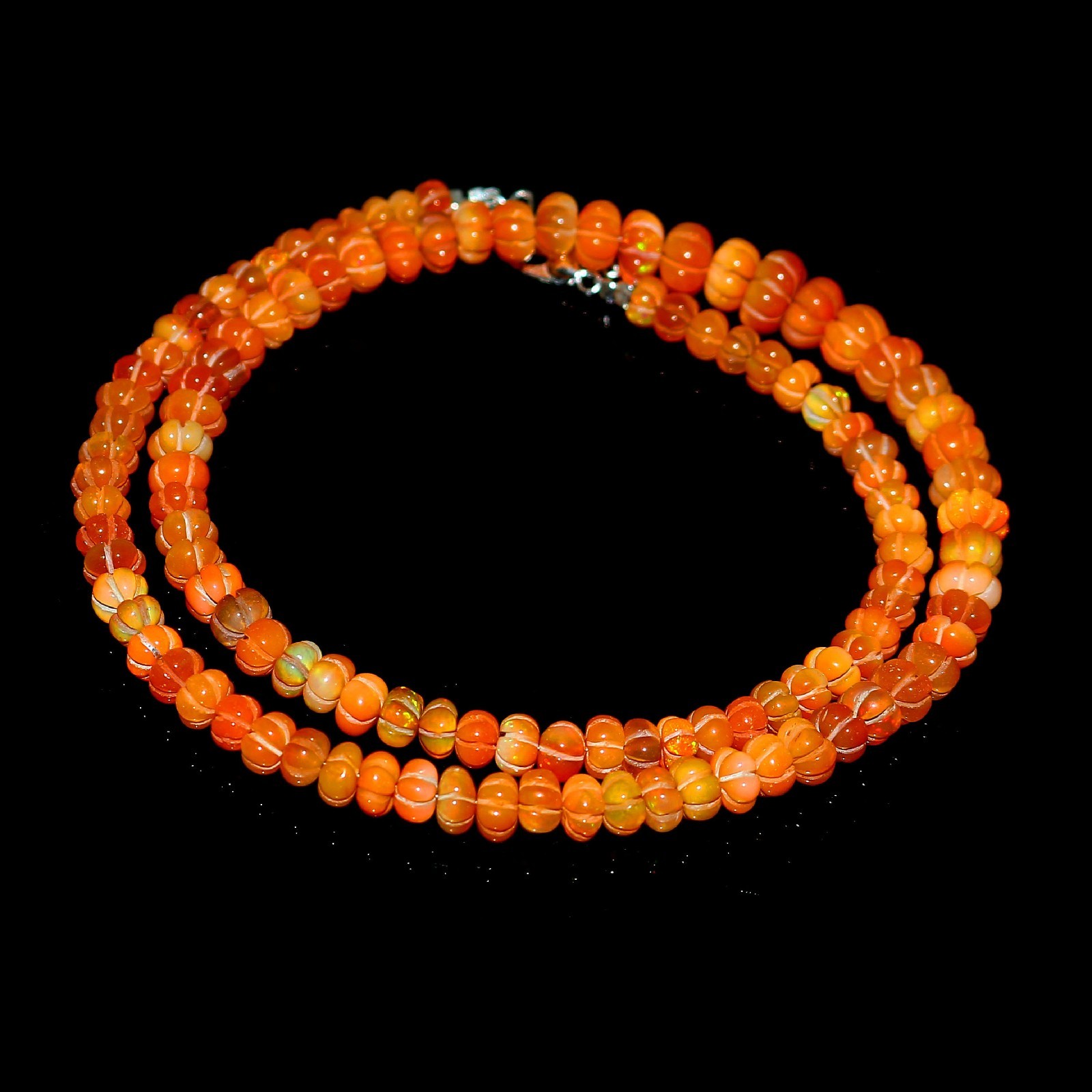 Special Sale Opal Bead Pumpkin Opal Bead Orange Color Opal Necklace Gift For Her