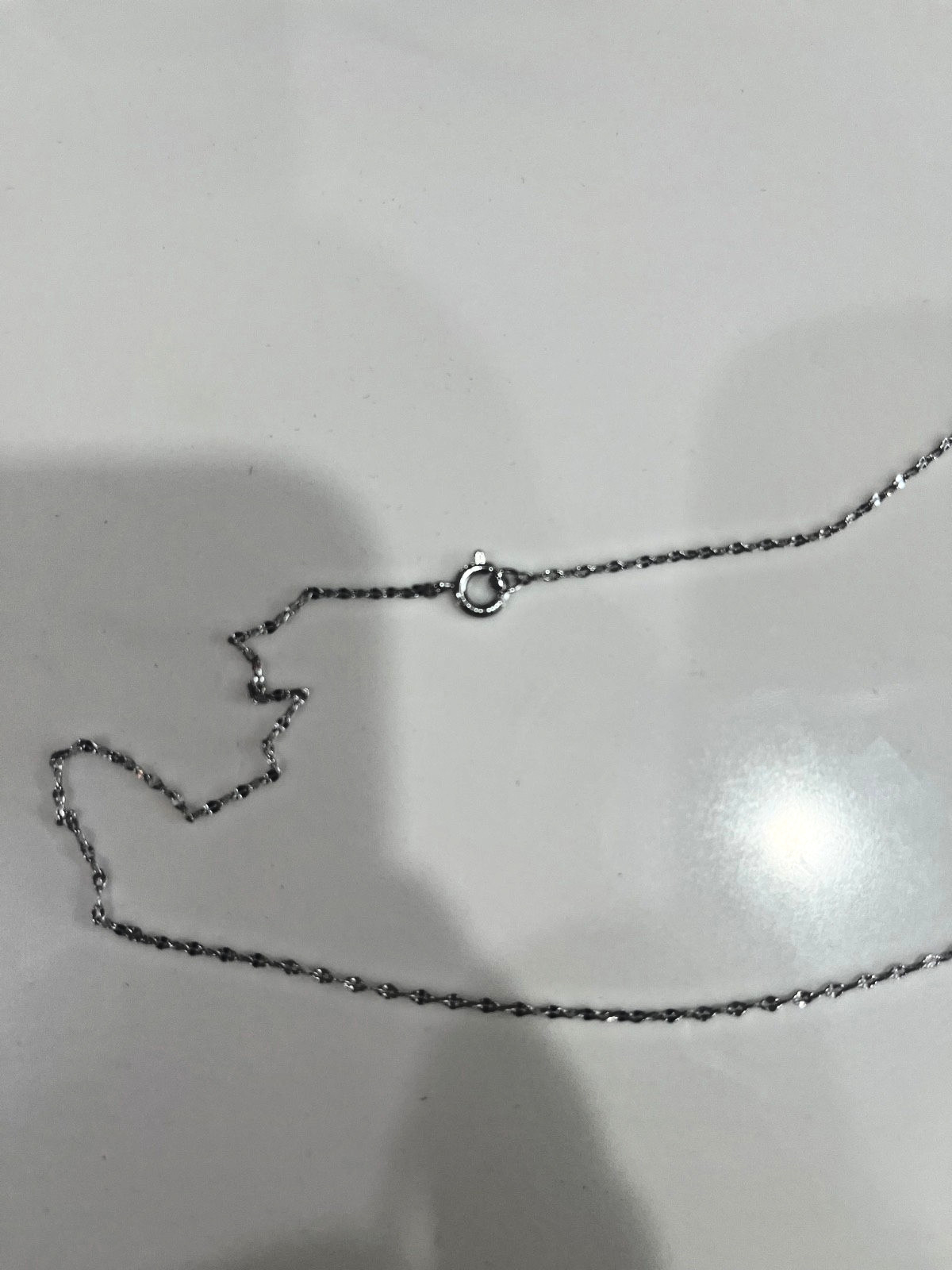 Sterling Silver Lab Created Sapphire Angel w/18 inches chain Macy’s