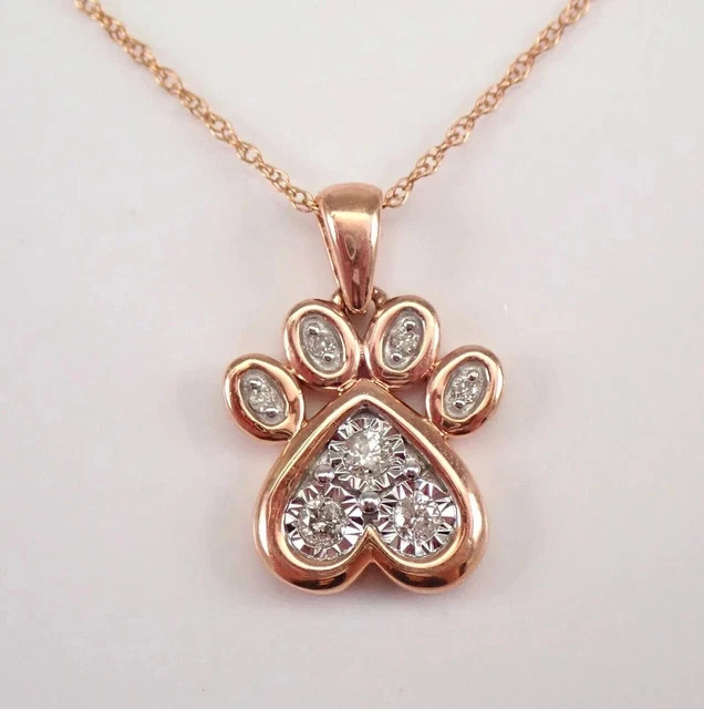 14K Rose Gold Plated Silver 0.20Ct Round Cut Lab Created Diamond Pendant
