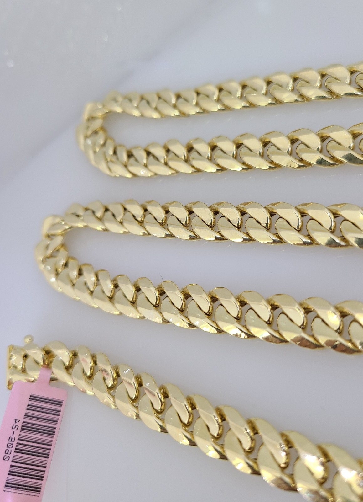 Real 14k Gold Chain Miami Cuban Link Necklace 22″ 9mm 14KT Men’s Ultra Hollow.