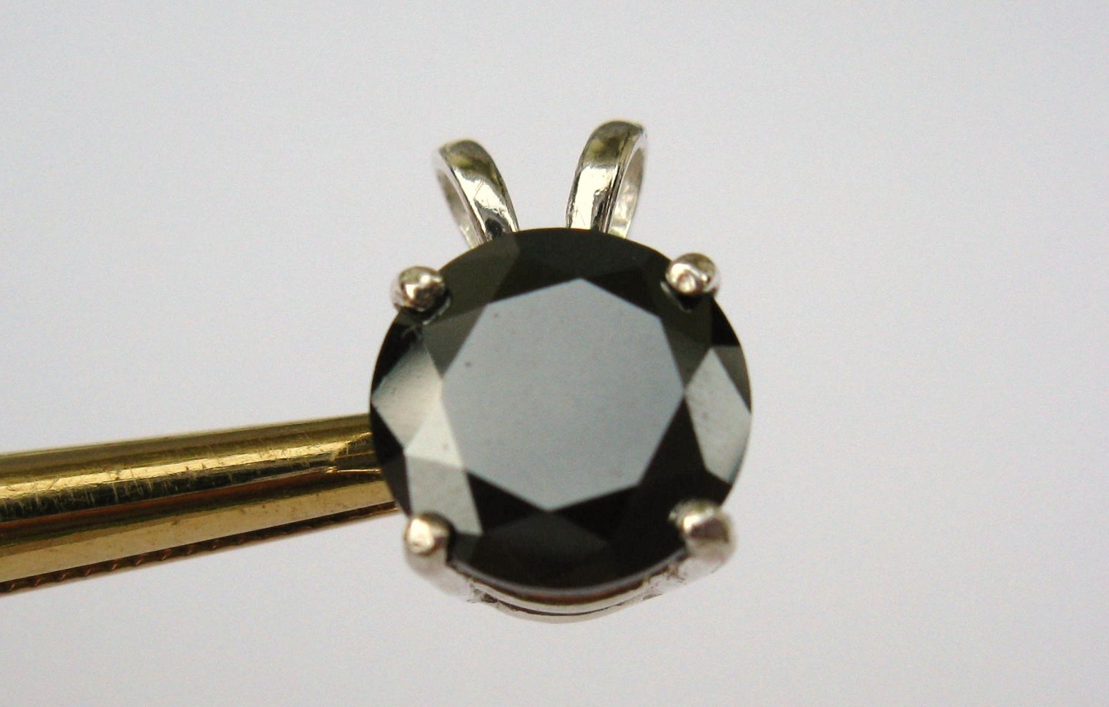2.35ct REAL BLACK DIAMOND NECKLACE,CERTIFICATE, FREE DIAMOND TESTER, EYE CLEAN