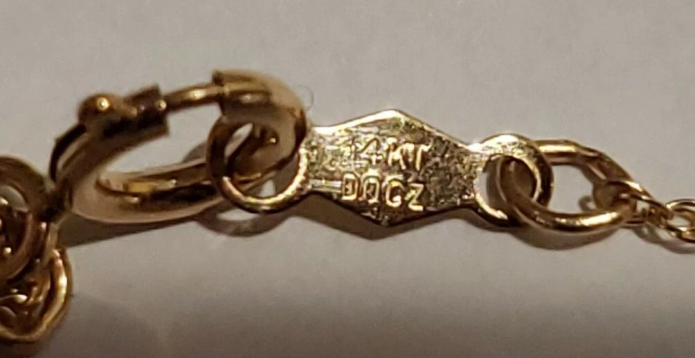 Solid 14k YG 1mm 1gr fine rope link chain