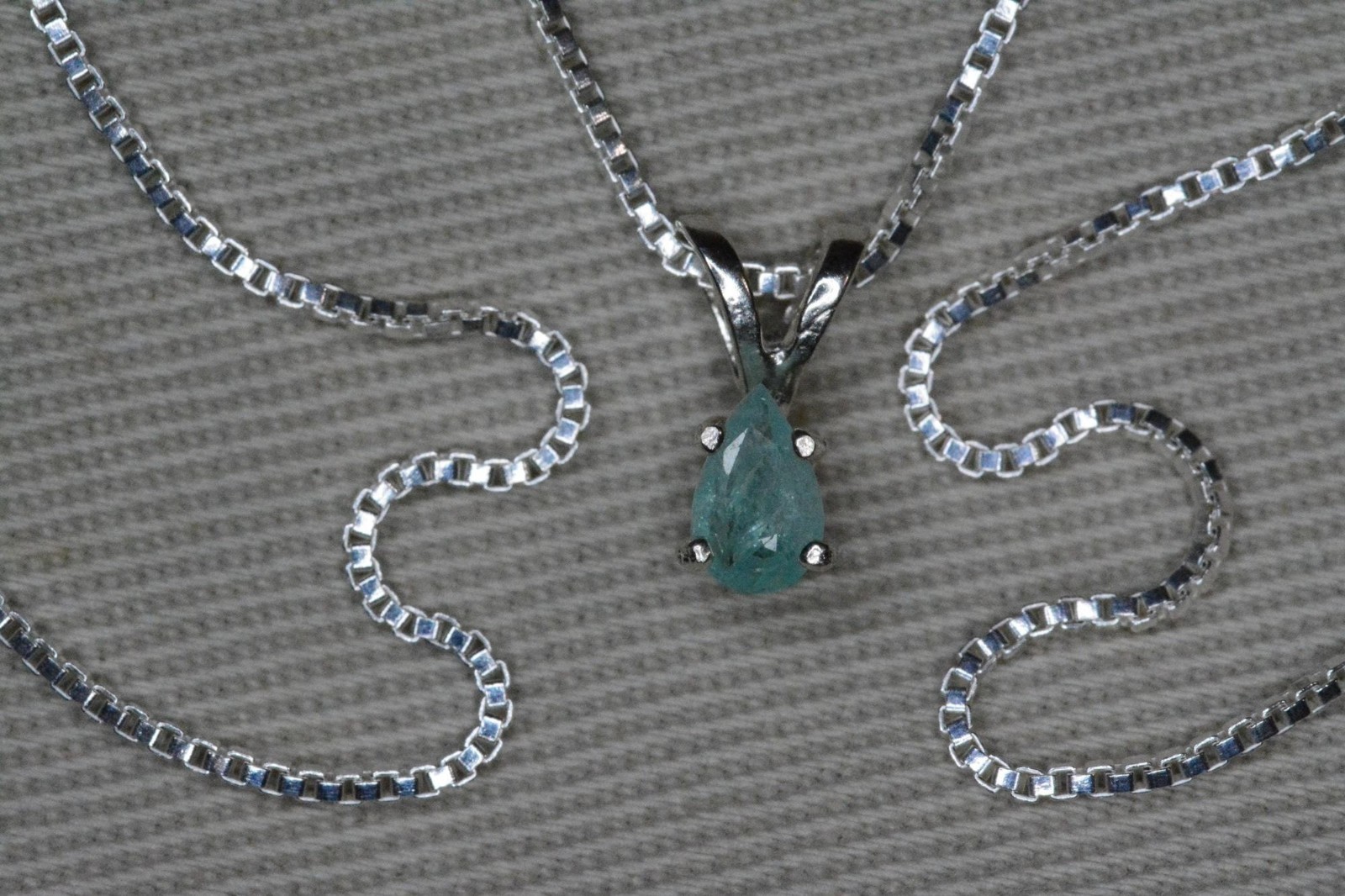 Small Paraiba Tourmaline Necklace 0.17 Carat Sterling Silver Real Genuine PB50