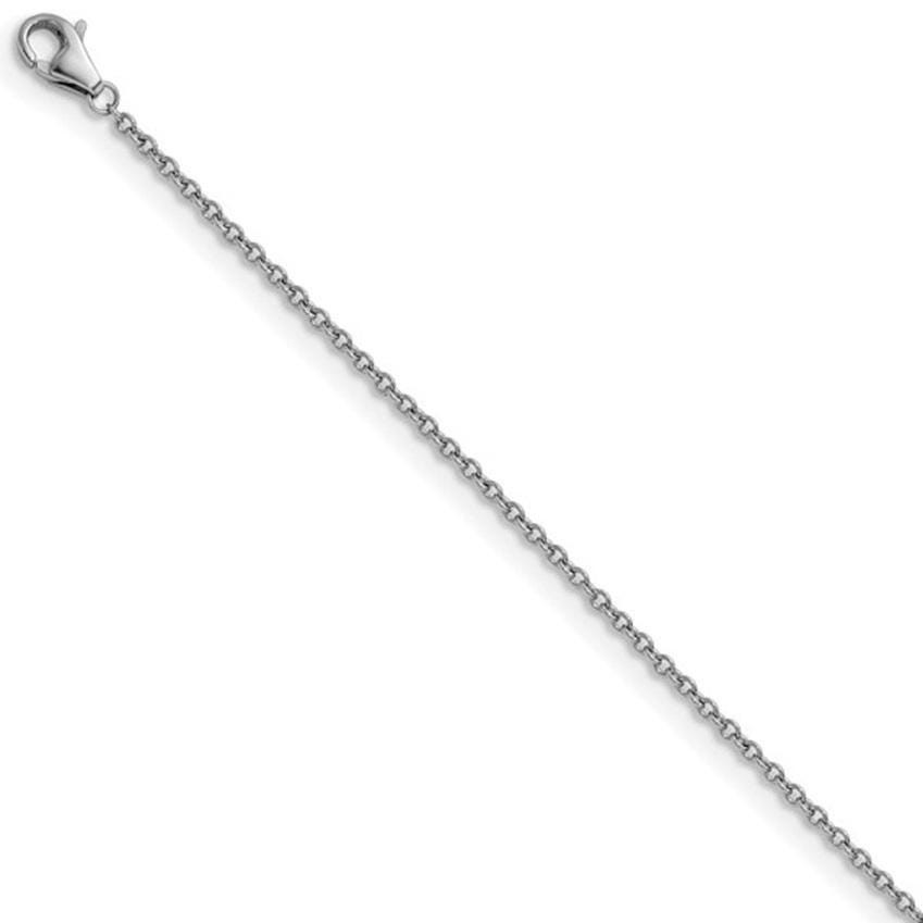 1.45mm Platinum PT950 Round Cable Chain Necklace 16″ 18″ 20″ 24″