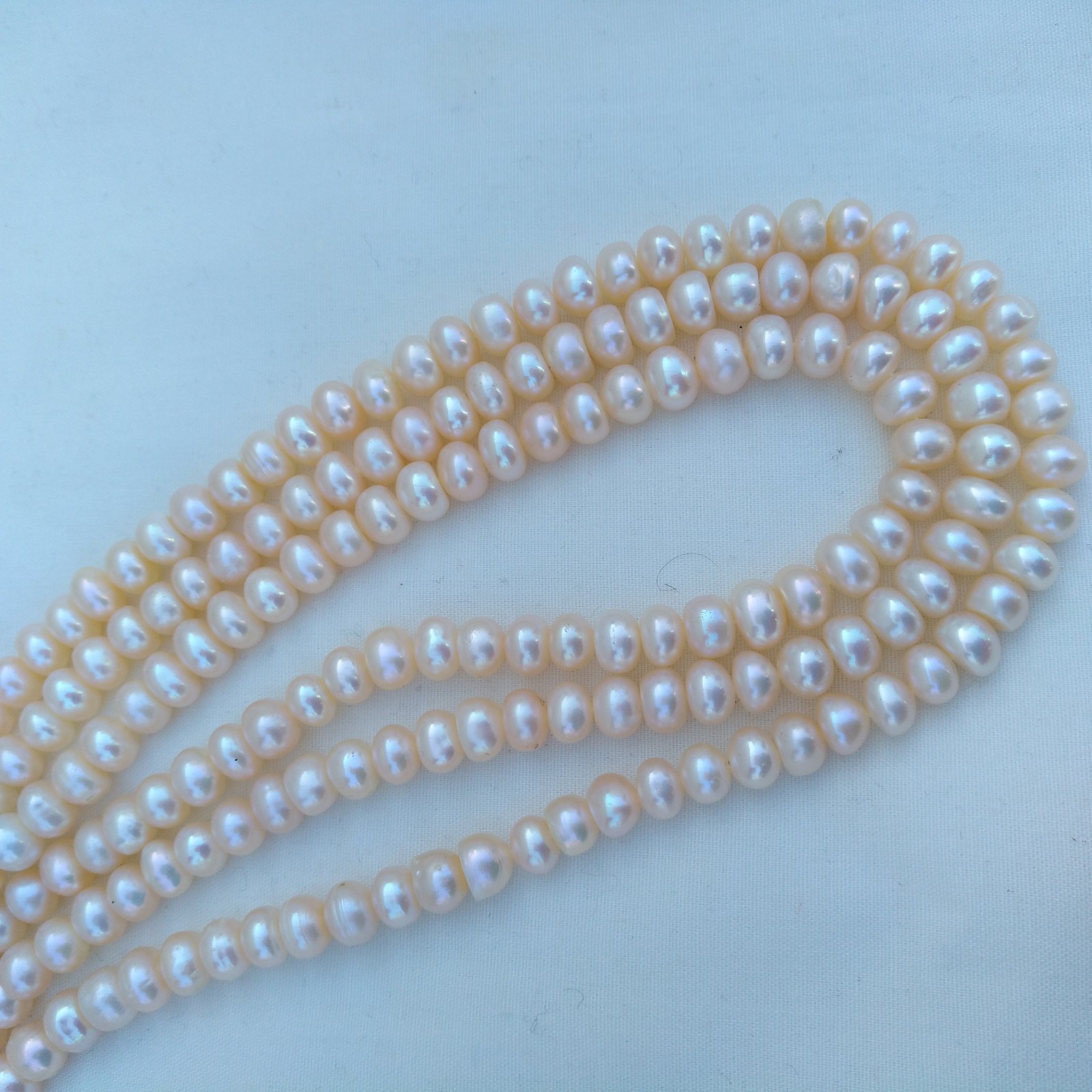 Long 49IN Natural AAA+ South Sea Light pink Pearl Necklace 14k Gold P