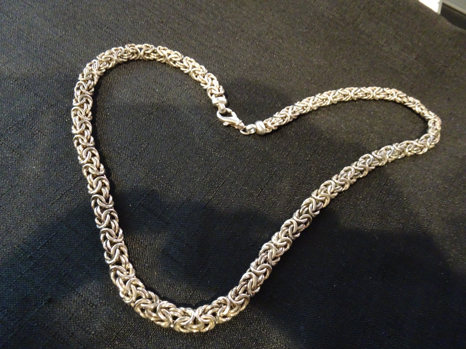 # 591-LARGE BYZANTINE ITALY-925-MILOR NECKLACE–FANCY LARGE-REAL