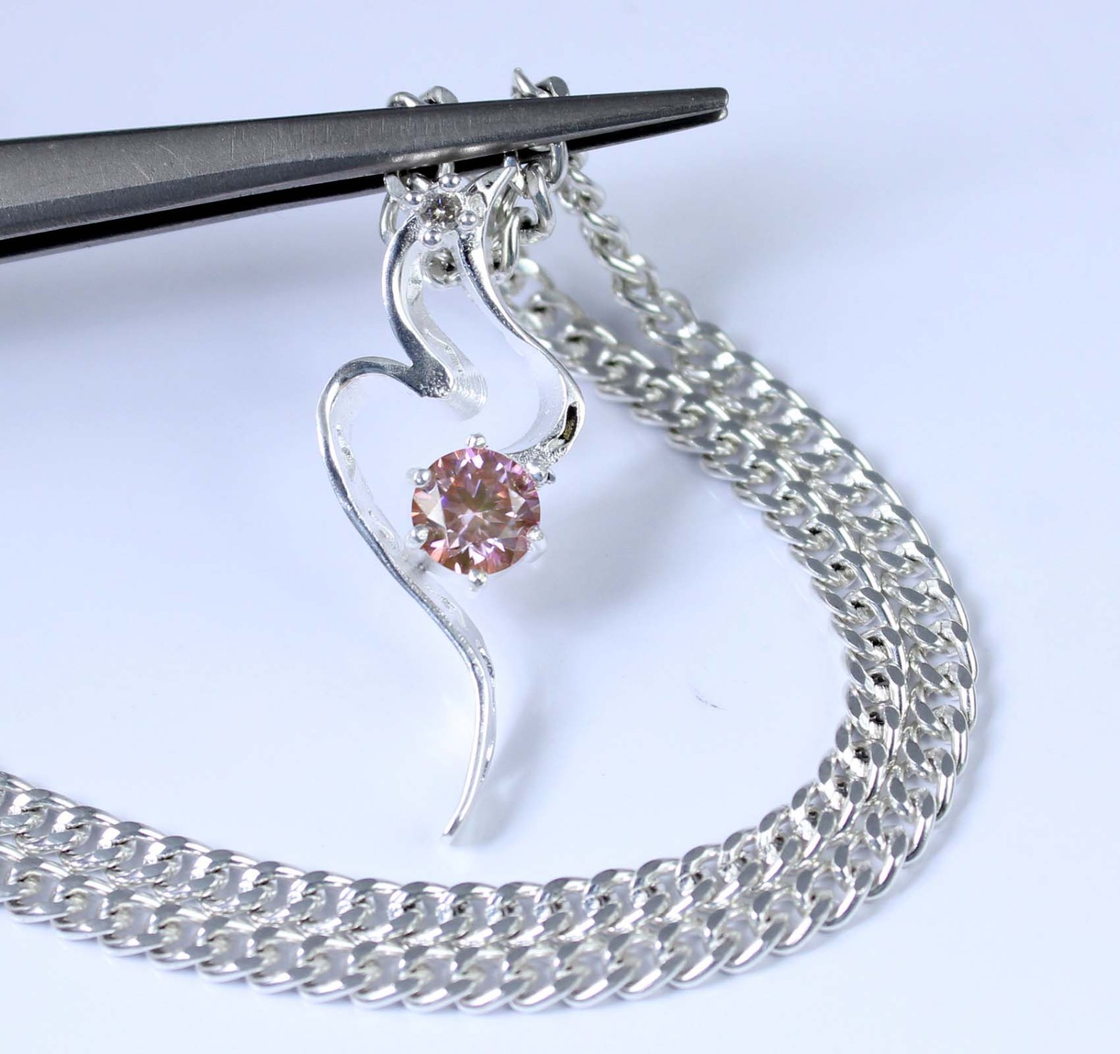 Diamond Solitaire 1.19 Carat Pink Round Brilliant Cut Certified Women Pendant