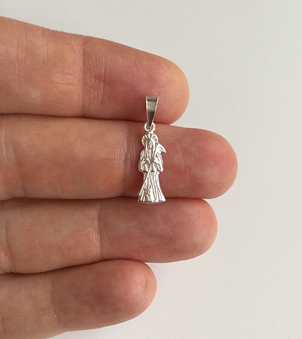 925 SILVER GRIM REAPER PENDANT / PLATA DIJE DE LA SANTA MUERTE – 20x6mm