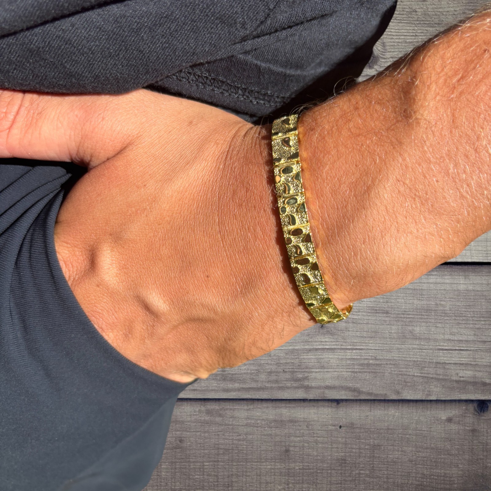 8mm Custom Nugget Bracelet – Real Solid 925 Sterling Silver Or 14k Gold Vermeil