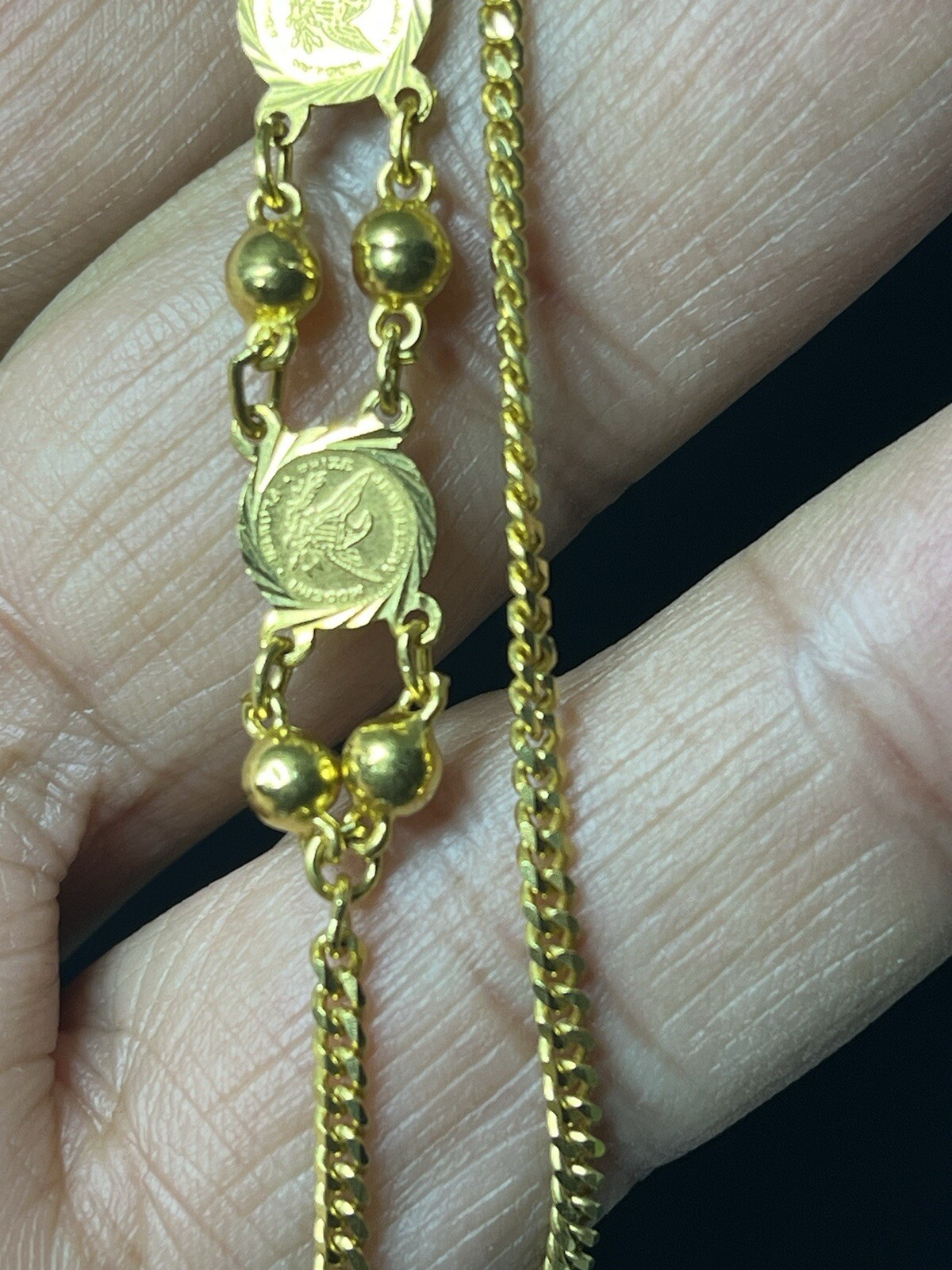 22K solid gold 916 Saudi gold necklace bracelet set