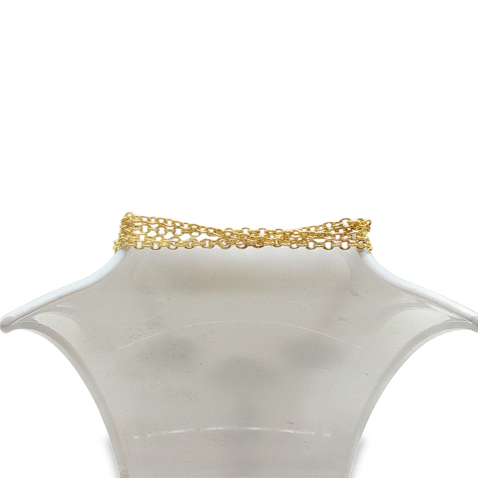 Vintage 14k Yellow Gold Floral Motif Plastic Beaded Tassel Necklace 19″