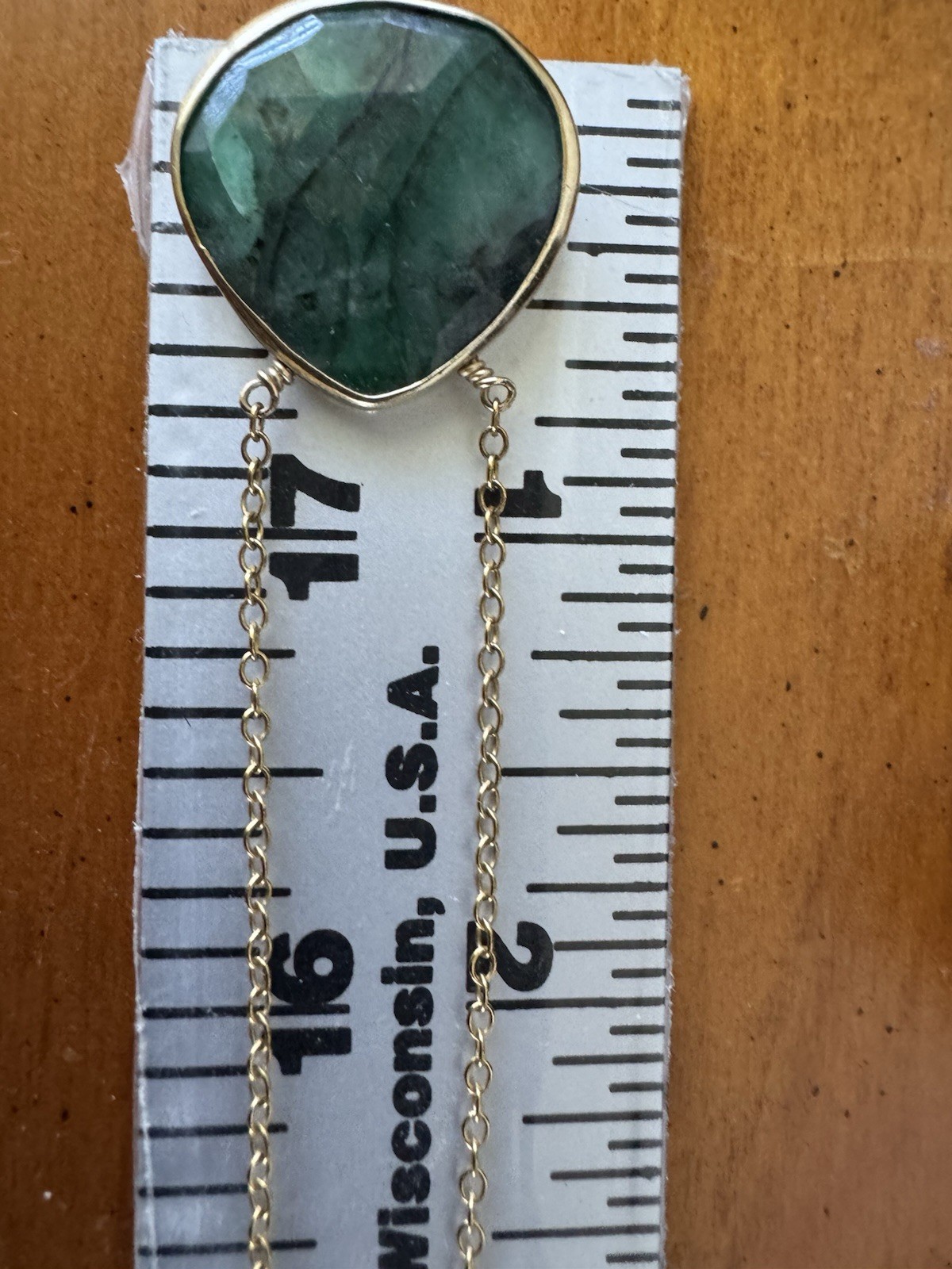 Raw Emerald Pendant Necklace, 1/20 14k Gold-Filled May Birthstone