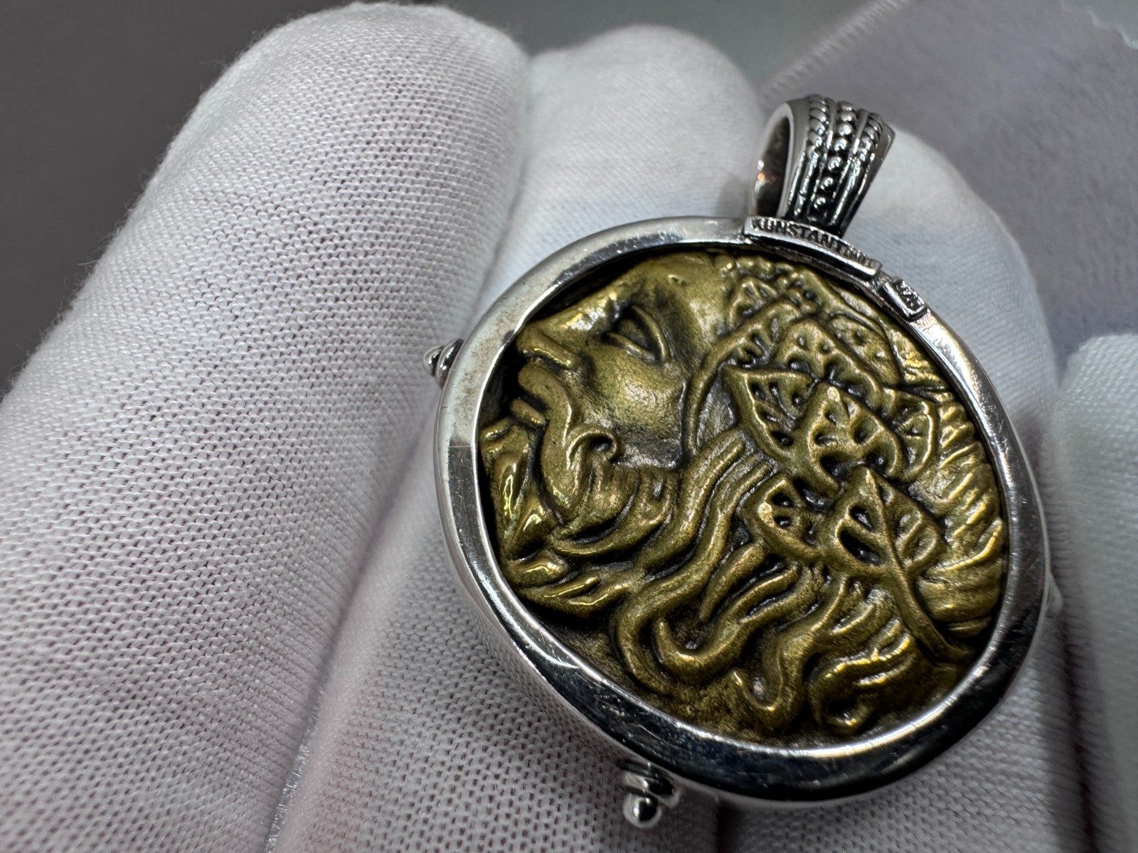 Konstantino Sterling Silver & Bronze Hercules Reversible Pendant