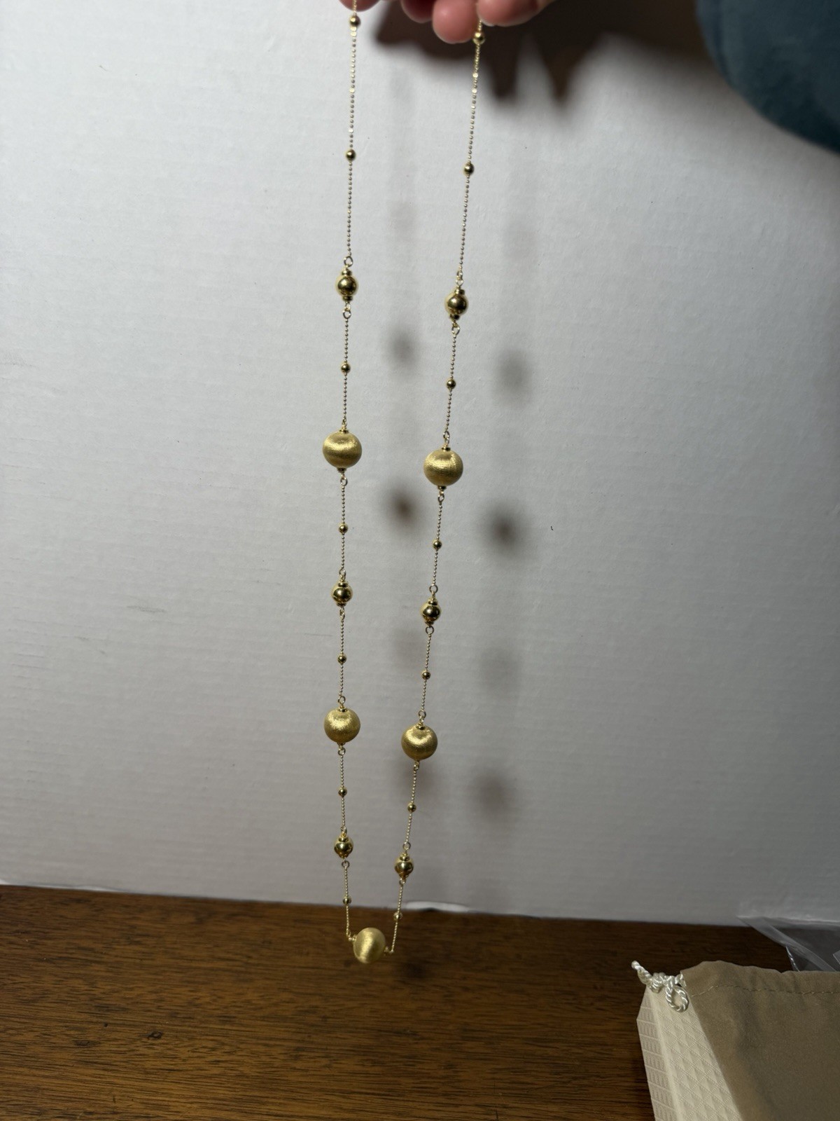 MILOR Italy 925 Vincenza 32” Gold Tone Ball Necklace Sterling Silver