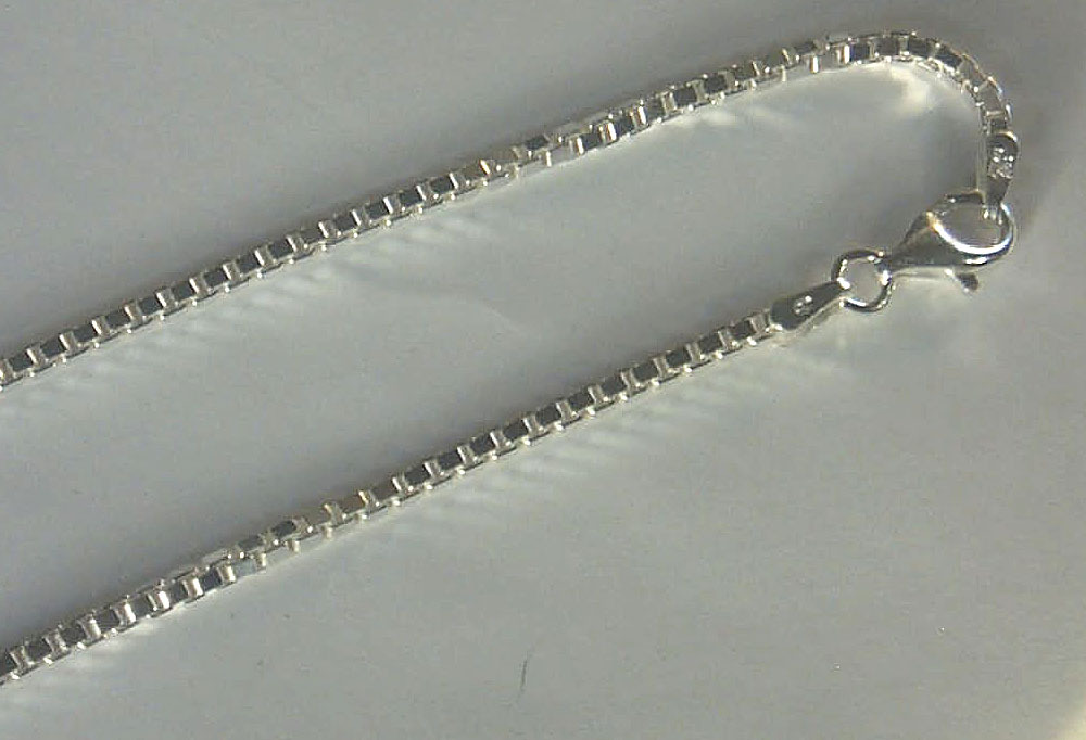 Box Chain 1.7mm Sterling Silver .925 Italy Diamond Cut Lobster Claw 18″-24″ New