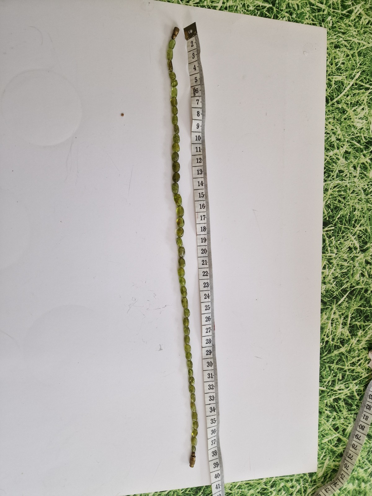 Necklace genuine peridot, cooker fit, vintage, minimalist style