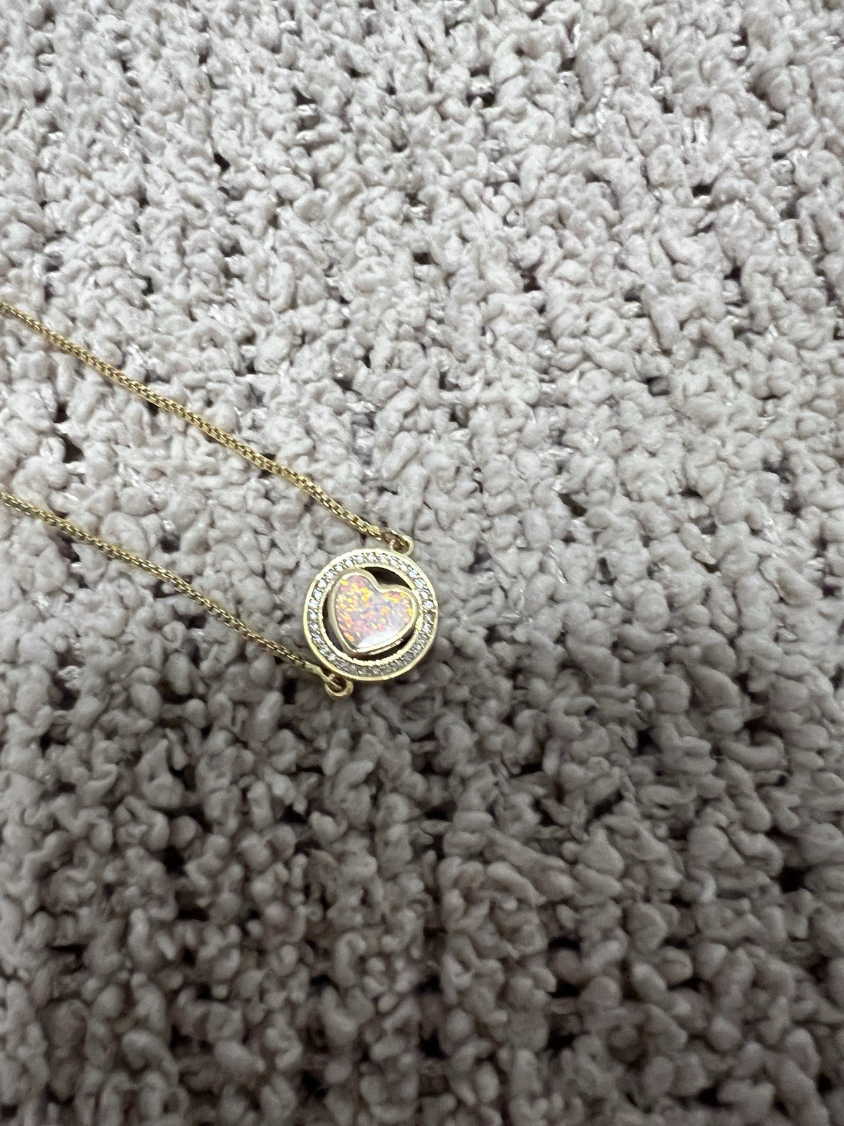 Gold Heart Pendant bracelet Yellow Gold Metal Chain No Stone Pendant Jewelry
