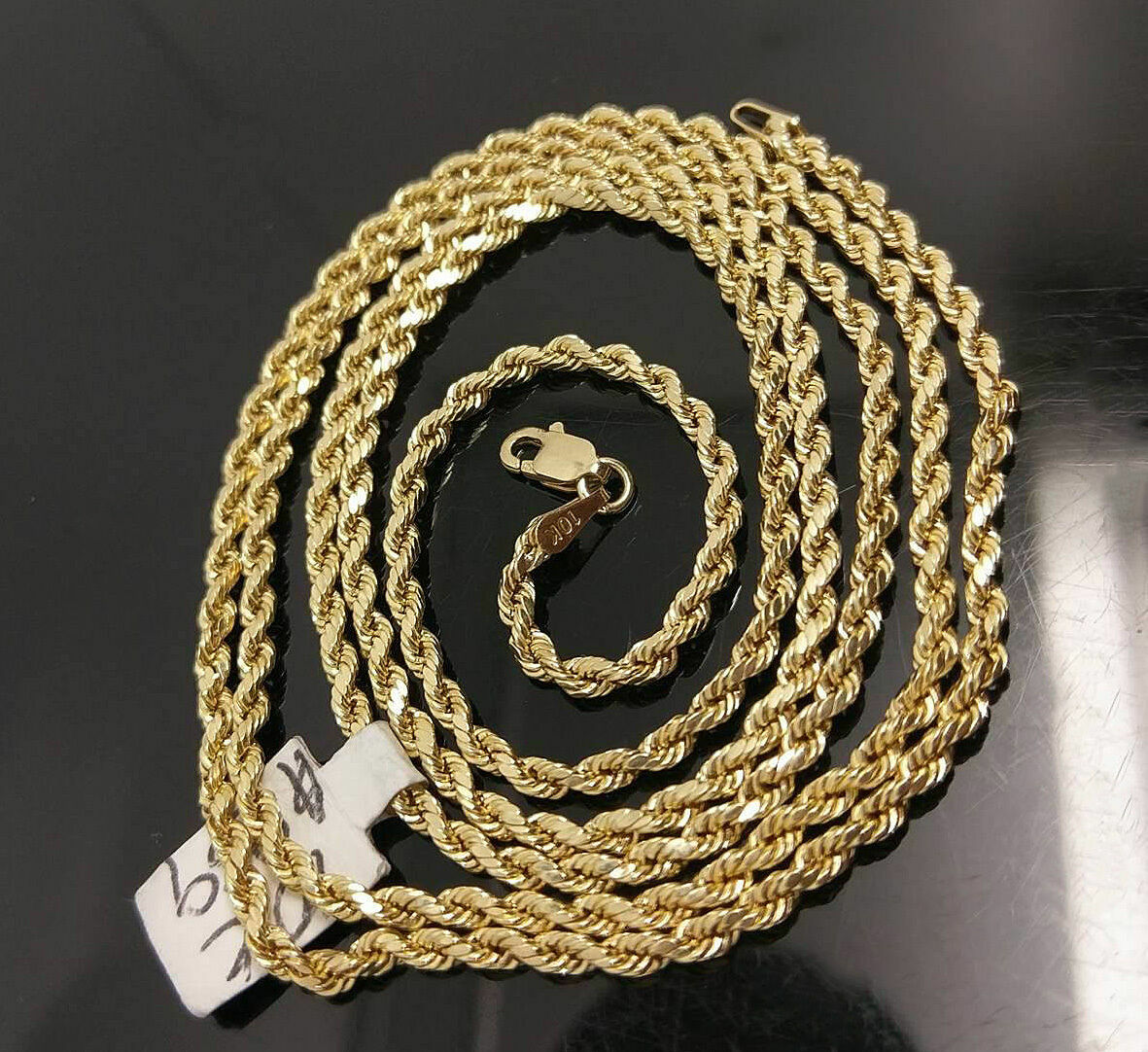 10k Gold Charm Rope Chain 18 20 22 24 26 28 Inches No. of Days Pendant On Sale