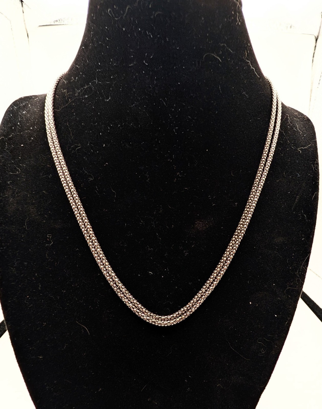 36 sterling silver popcorn necklace
