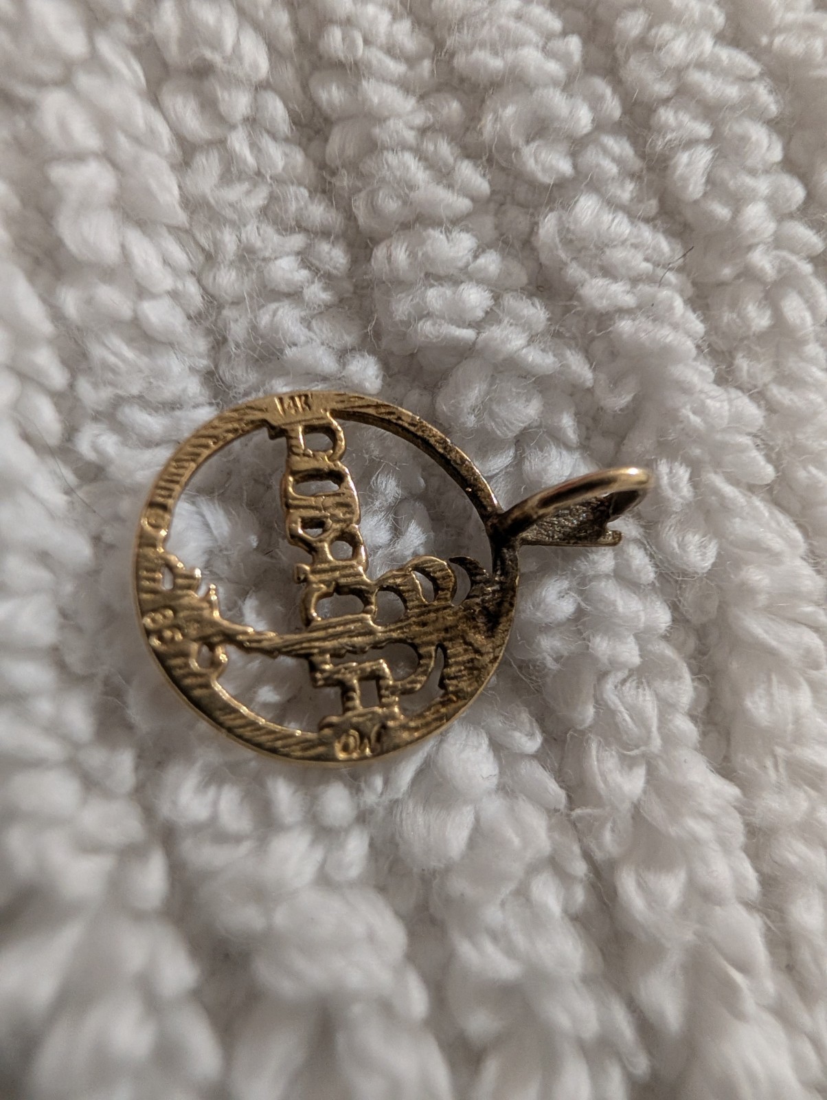 14k Yellow Gold Florida Palm Tree Pendant