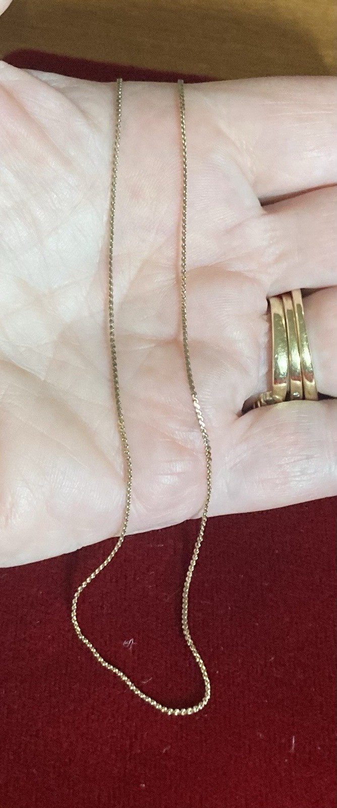 18” 18k Gold Filled Cable Chain Necklace 1.68 Grams. Nice For Layering