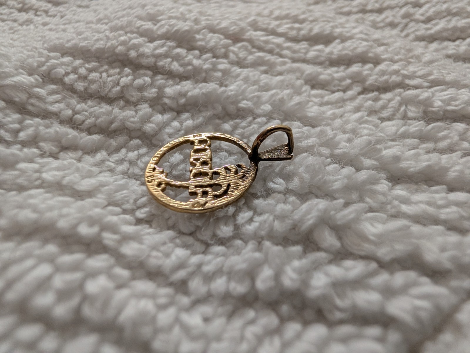 14k Yellow Gold Florida Palm Tree Pendant