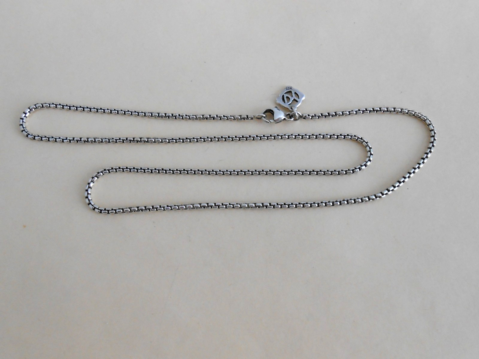 David Yurman Sterling silver 1.7 mm Box Chain Necklace 16” EUC