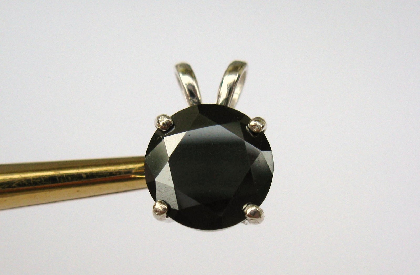 2.35ct REAL BLACK DIAMOND NECKLACE,CERTIFICATE, FREE DIAMOND TESTER, EYE CLEAN