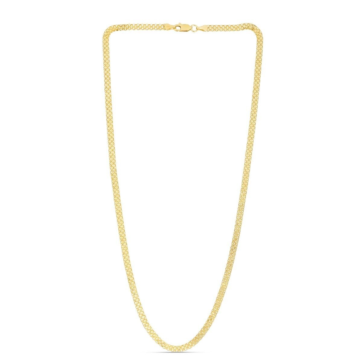 14k Yellow Gold 3.5mm Bismark Link Chain Necklace 16″ 2.65 Grams
