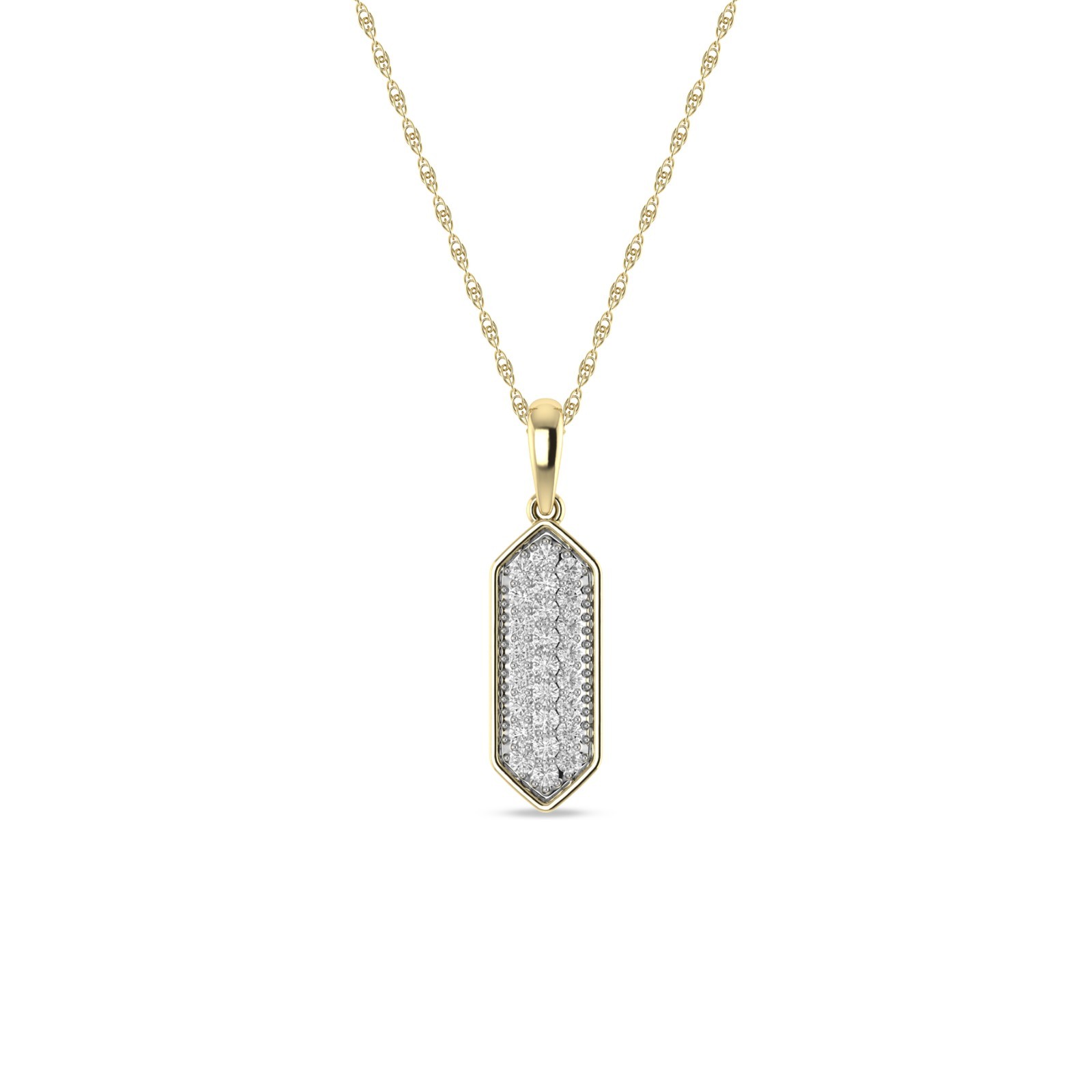 Women’s Fashion Pendant 1/4 Cttw Lab Grown Diamond EF/VS Quality 14K Yellow Gold