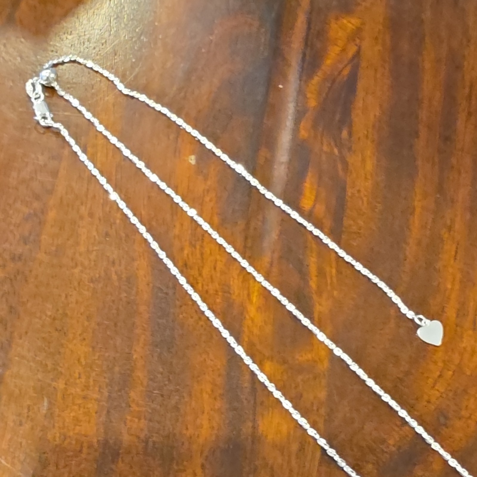 925 Sterling Serpentine Rope Chain Adjustable To 24 inch Lobster Clasp 1.5mm