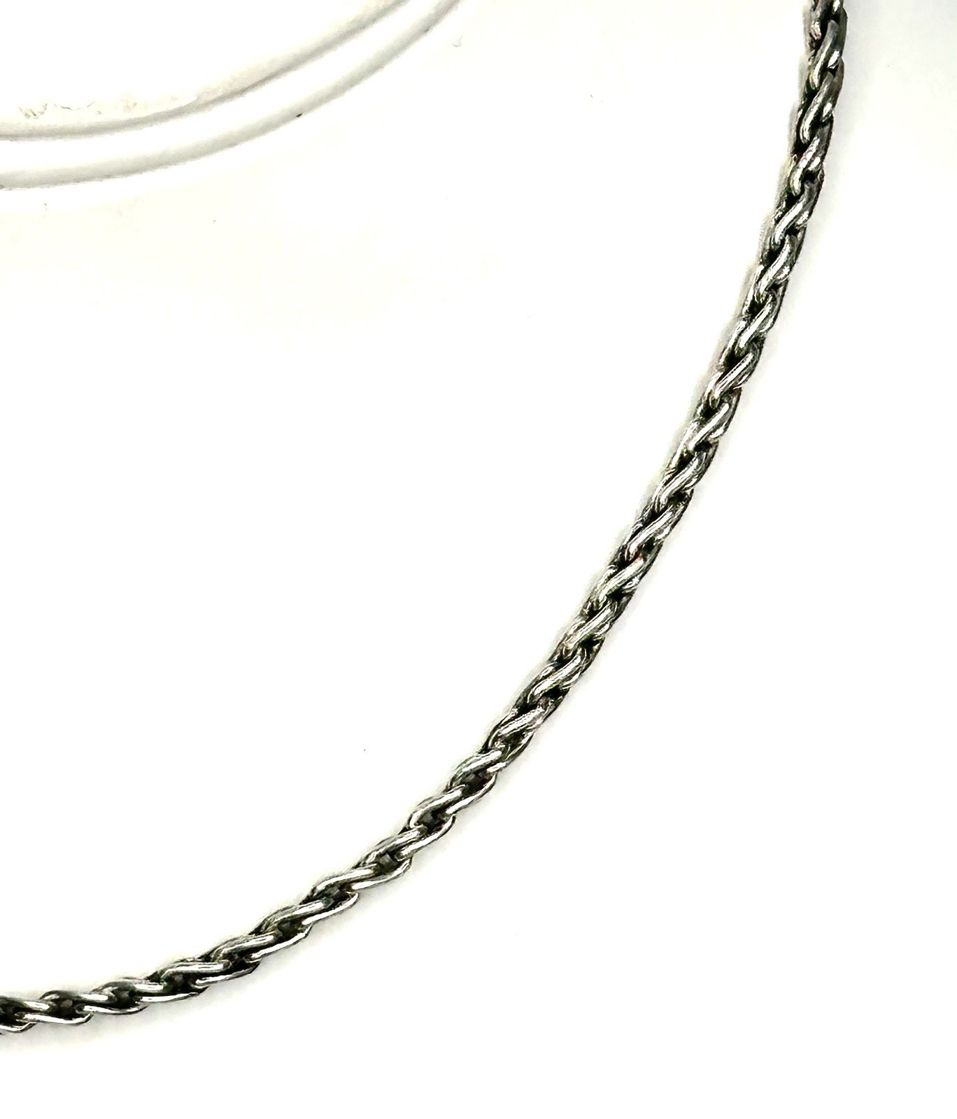 Sterling Silver Rope Chain Necklace 16” | Egypt 925 | S-Hook Clasp | 19g