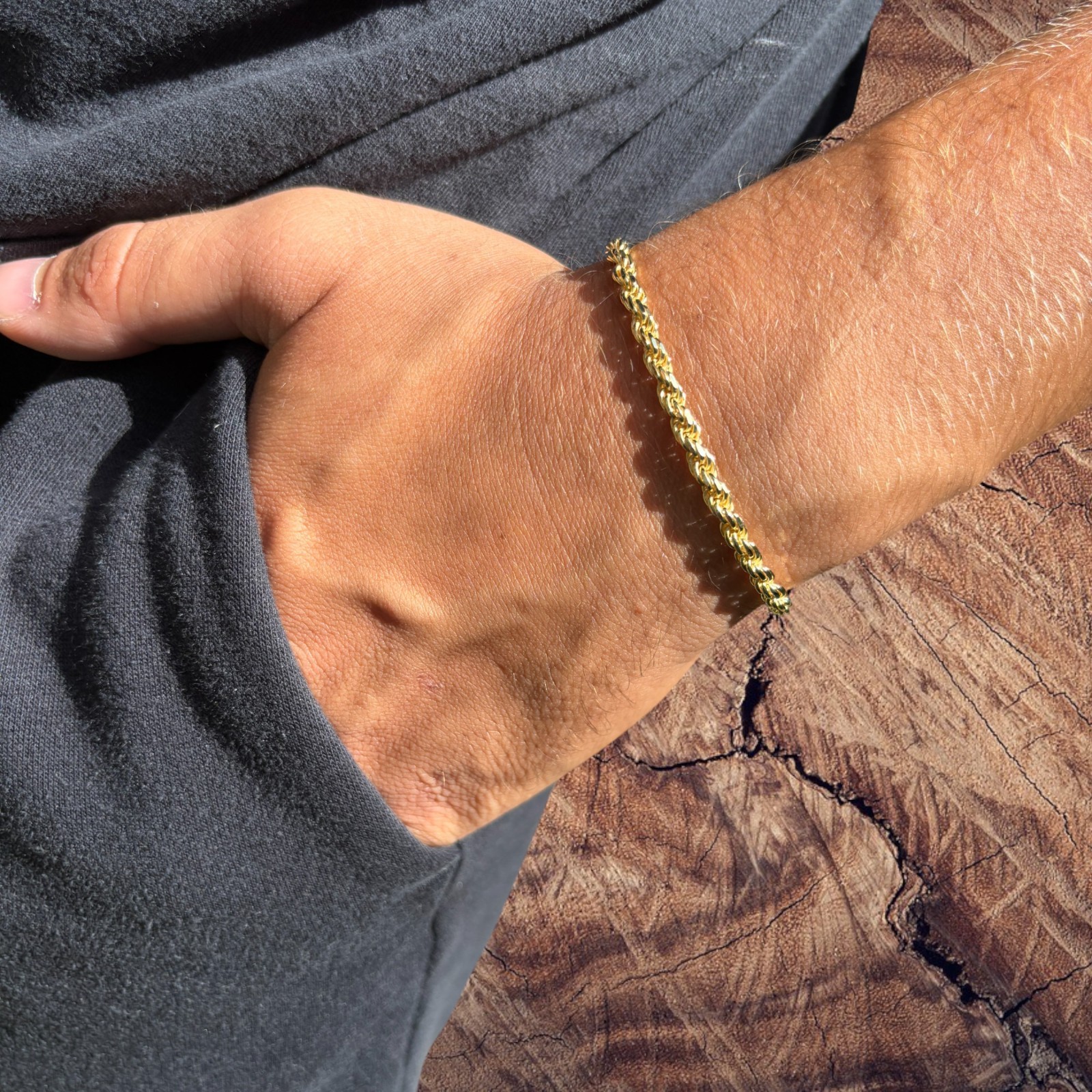 4mm Diamond Cut Rope Bracelet – Solid 925 Sterling Silver Or 14k Gold Vermeil