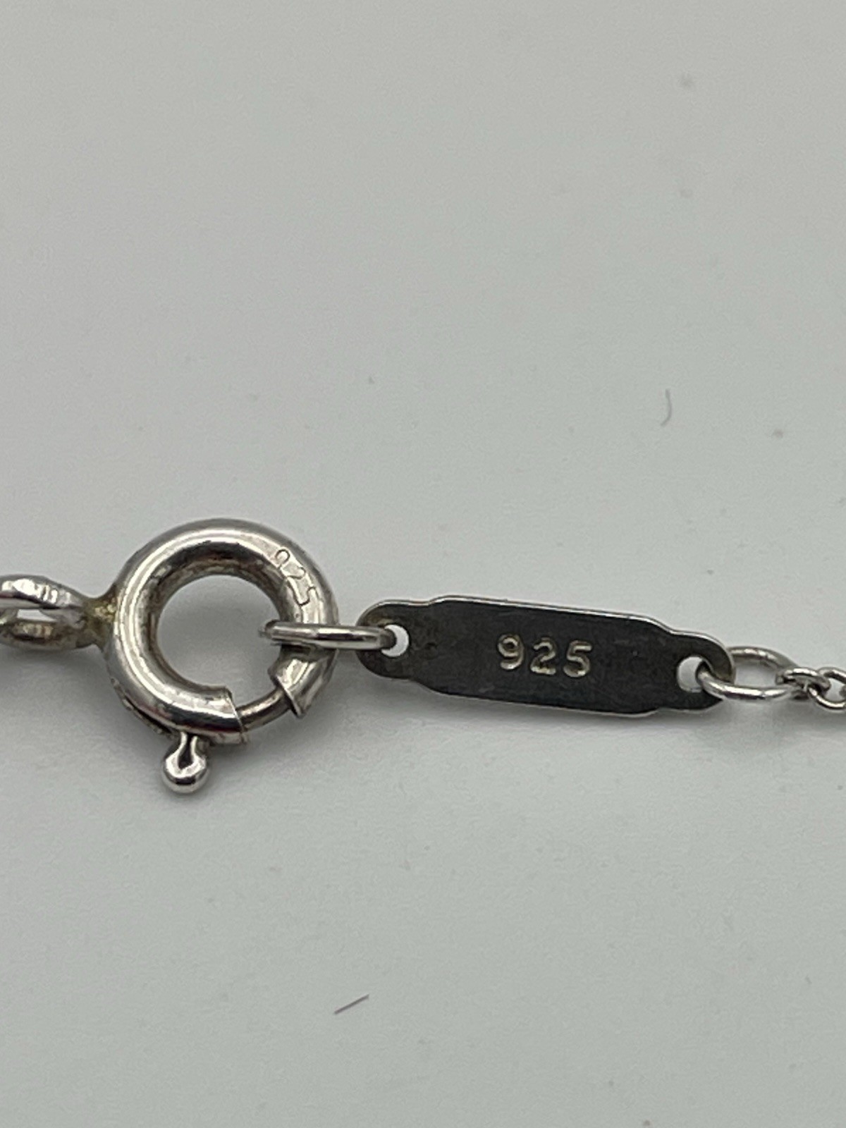 Tiffany & Co. Notes Initial Letter M Disc Pendant Necklace Sterling Silver 16″
