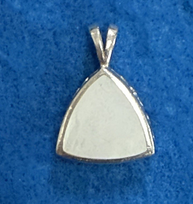 Triangle Abalone/Mother of Pearl Sterling Silver Pendant (Harmony Ball Locket)