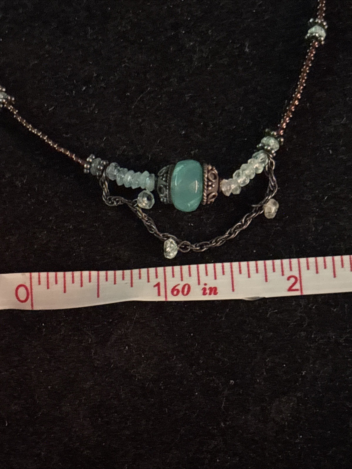 925 Sterling Silver Beaded Necklace Lobster Clasp Up To 17.5”