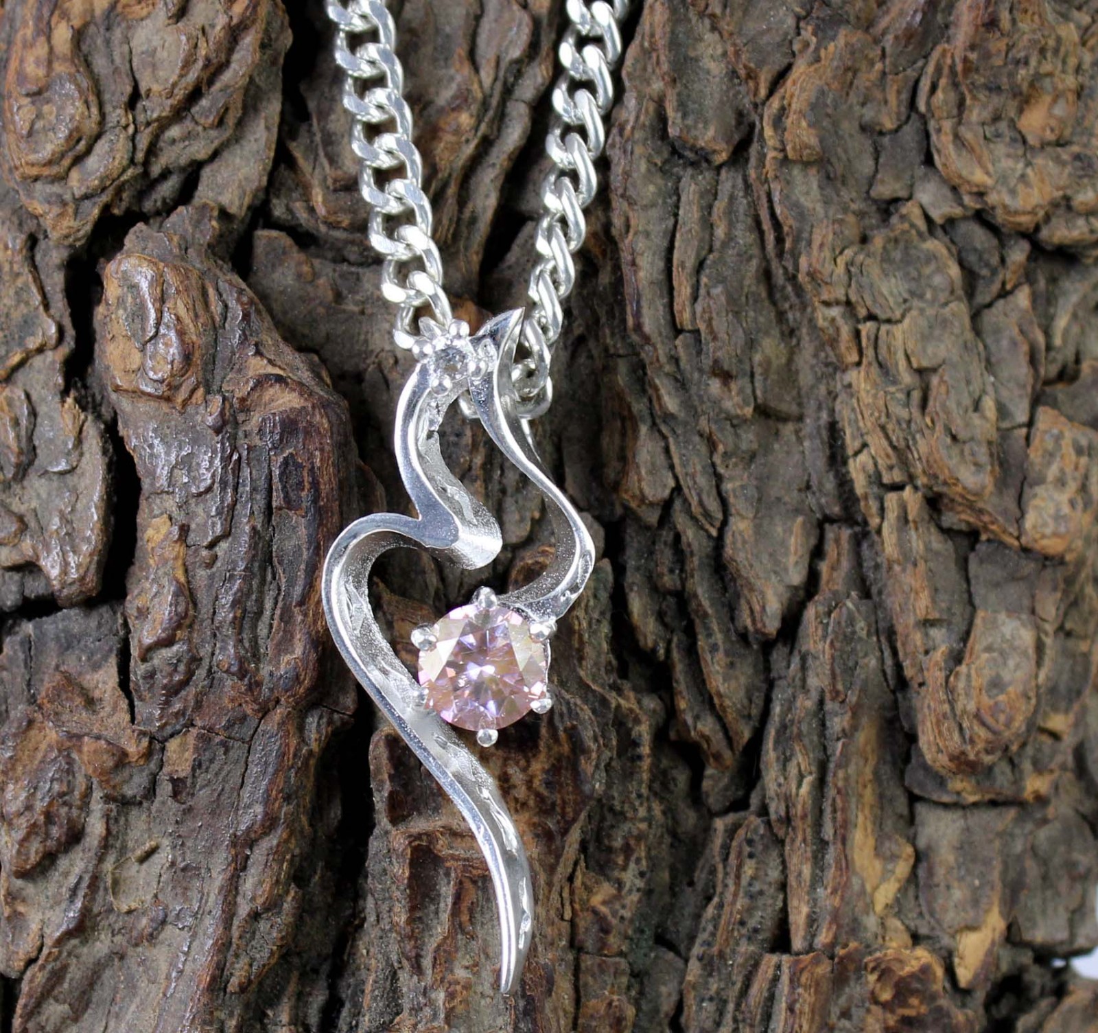 1.16 Ct Pink Round Brilliant Cut Diamond Solitaire Certified Pendant See Video